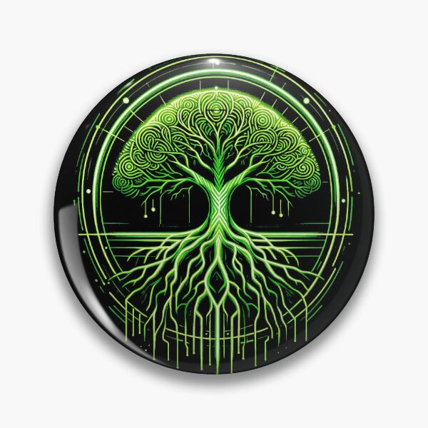 Item preview, Cyberpunk Nature Tree Neon Circuitry Aesthetic Tech Art designed and sold by PixelQ.