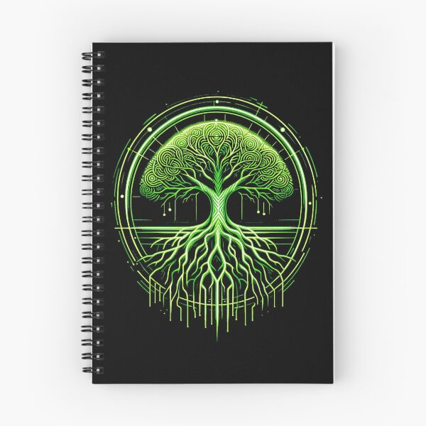 Item preview, Cyberpunk Nature Tree Neon Circuitry Aesthetic Tech Art designed and sold by PixelQ.