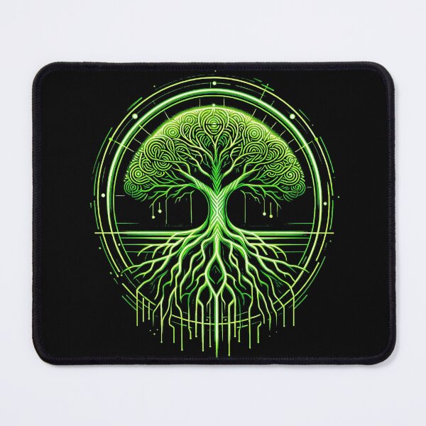 Item preview, Cyberpunk Nature Tree Neon Circuitry Aesthetic Tech Art designed and sold by PixelQ.