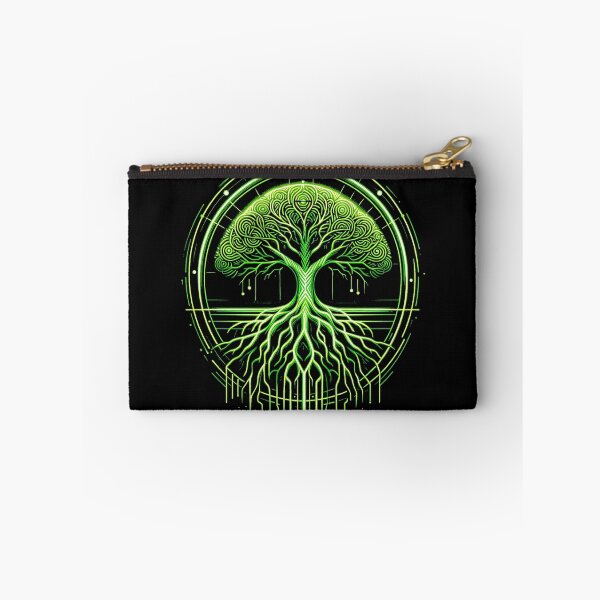 Item preview, Cyberpunk Nature Tree Neon Circuitry Aesthetic Tech Art designed and sold by PixelQ.