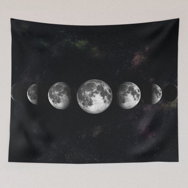 Item preview, lunar phases celestial cycle - mystic cosmic nebula. designed and sold by FahdSpaceArt.