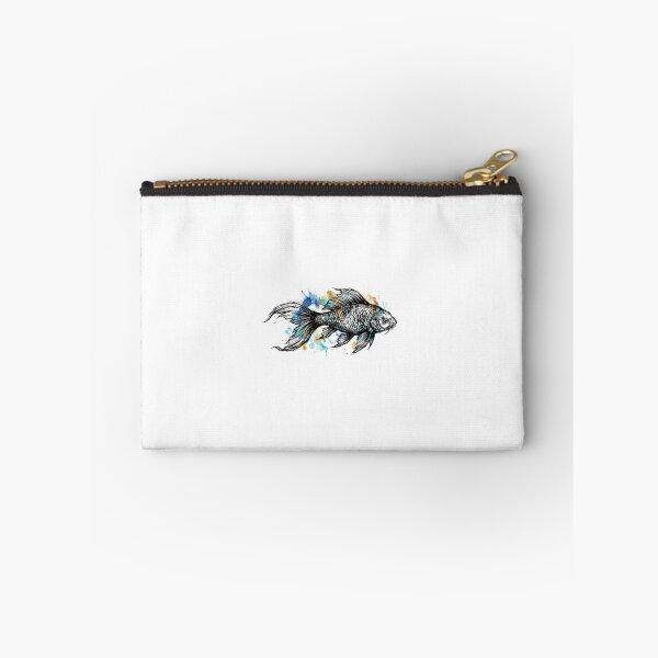 Item preview, Sketch fish with Watercolor Ink Splashes designed and sold by MolinezjArt.