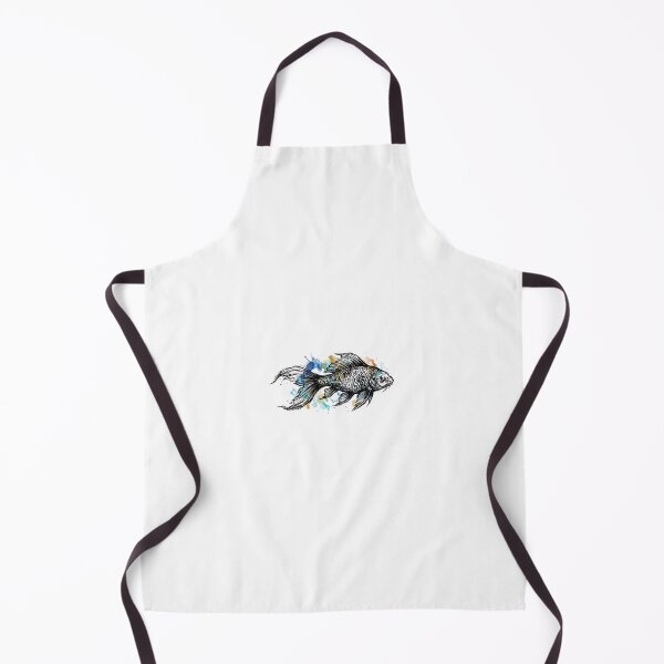 Item preview, Sketch fish with Watercolor Ink Splashes designed and sold by MolinezjArt.