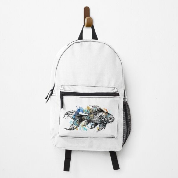 Item preview, Sketch fish with Watercolor Ink Splashes designed and sold by MolinezjArt.