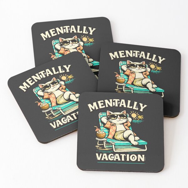 Item preview, Mentally On Vacation Cat designed and sold by AdicretorDesign.