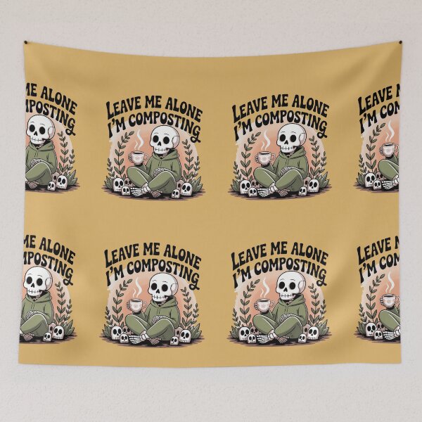 Item preview, Leave Me Alone I'm Composting Skeleton Coffee Lover designed and sold by Raw Tigers.