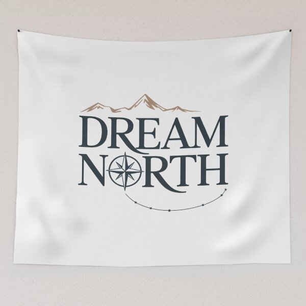 Item preview, Dream North Mountain Compass Adventure Typography Design designed and sold by FusiTink.