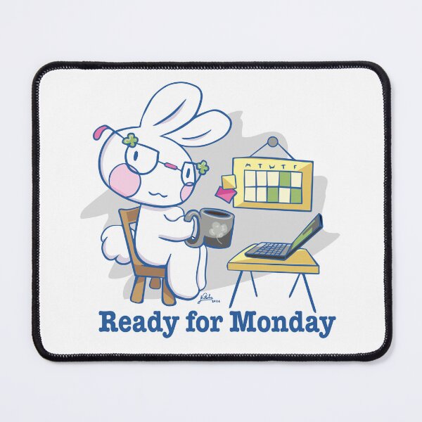 Item preview, Mel the rabbit ready for monday designed and sold by Konopikyu.