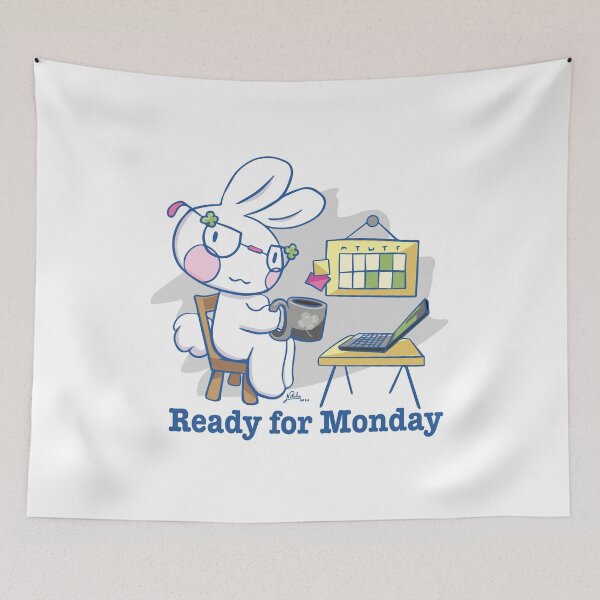 Item preview, Mel the rabbit ready for monday designed and sold by Konopikyu.
