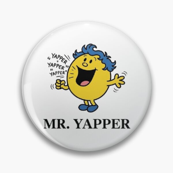 Item preview, Mr Yapper Character Funny Animated Cartoon Blue Yellow Relatable Tiktok Comic Book Mr Men designed and sold by SamiraArts.