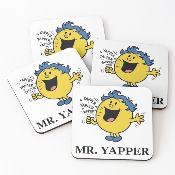 Item preview, Mr Yapper Character Funny Animated Cartoon Blue Yellow Relatable Tiktok Comic Book Mr Men designed and sold by SamiraArts.