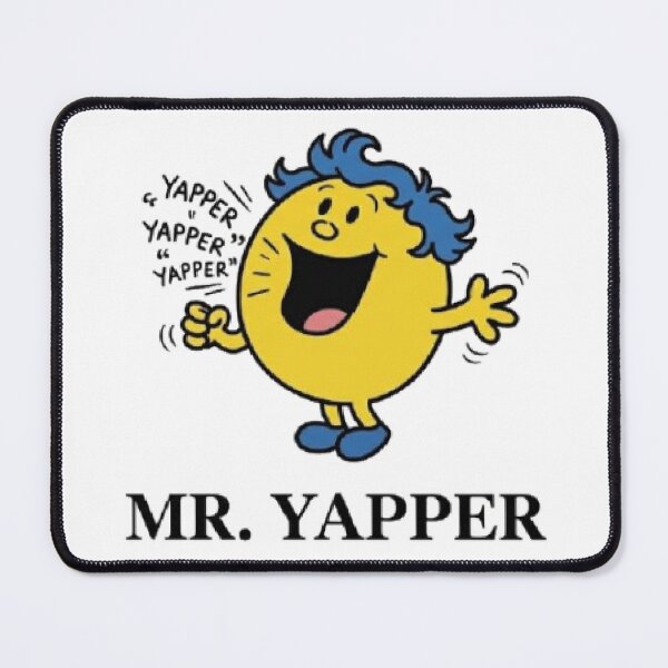 Item preview, Mr Yapper Character Funny Animated Cartoon Blue Yellow Relatable Tiktok Comic Book Mr Men designed and sold by SamiraArts.