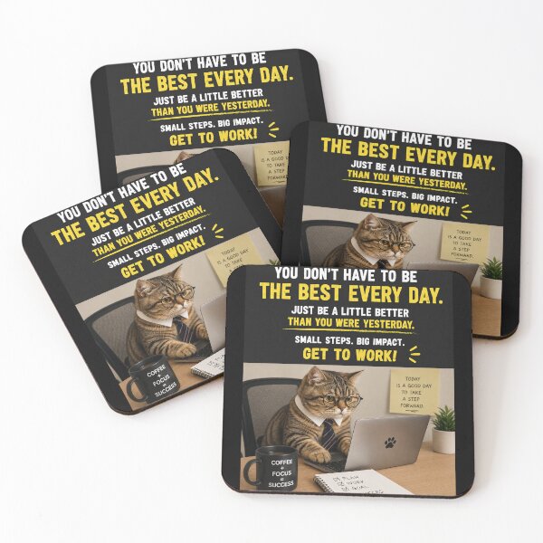 Item preview, Funny Boss Cat Motivational Quote Get To Work Office Humor designed and sold by riki2365.