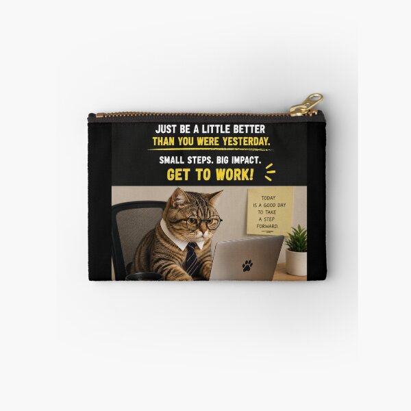 Item preview, Funny Boss Cat Motivational Quote Get To Work Office Humor designed and sold by riki2365.