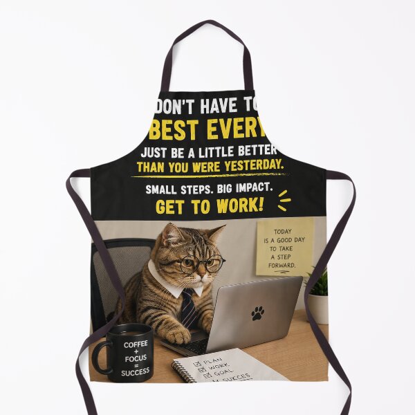 Item preview, Funny Boss Cat Motivational Quote Get To Work Office Humor designed and sold by riki2365.