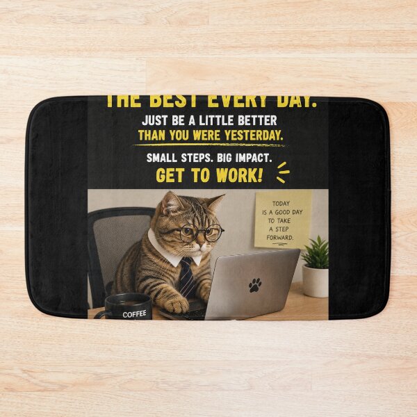 Item preview, Funny Boss Cat Motivational Quote Get To Work Office Humor designed and sold by riki2365.