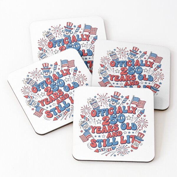 Item preview, Officially 250 Years Old and Still Lit - Funny Retro 4th of July designed and sold by VineVibe16Studio.