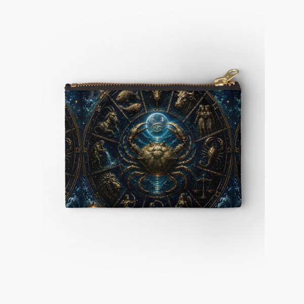 Item preview, Cancer Zodiac Fantasy Dark Art Celestial Crab Poster designed and sold by Zodiac Celestial Art.