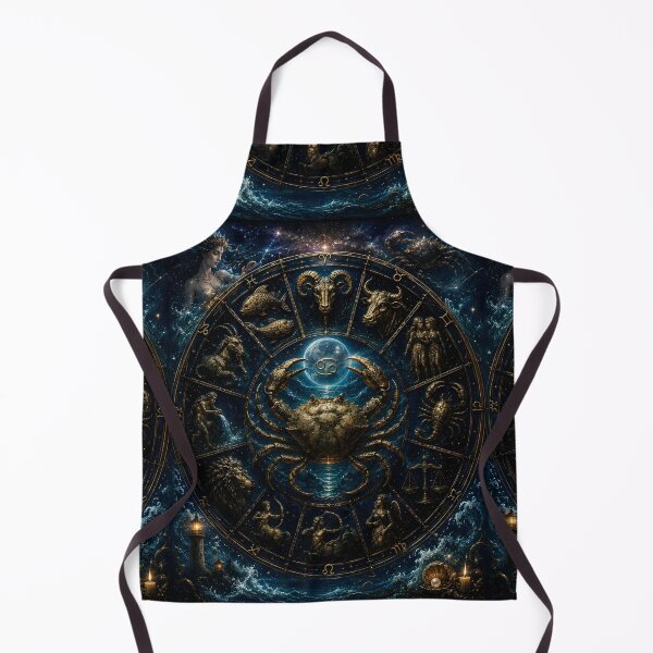 Item preview, Cancer Zodiac Fantasy Dark Art Celestial Crab Poster designed and sold by Zodiac Celestial Art.