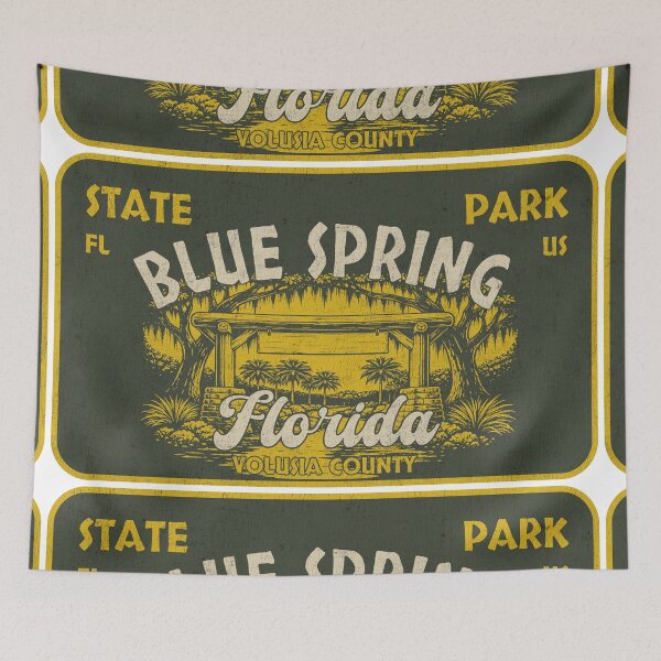 Item preview, Blue Spring State Park, Volusia County, Florida, badge design designed and sold by Wanderful-roads.
