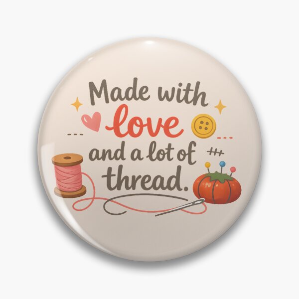 Item preview, Made With Love and a Lot of Thread – Cute Sewing & Quilting Design designed and sold by blankTeeShirt.