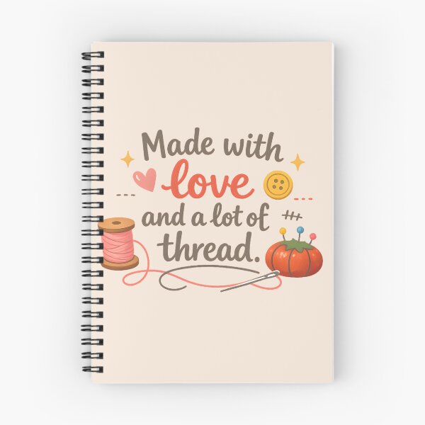 Item preview, Made With Love and a Lot of Thread – Cute Sewing & Quilting Design designed and sold by blankTeeShirt.