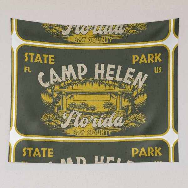 Item preview, Camp Helen State Park, Bay County, Florida, badge design designed and sold by Wanderful-roads.