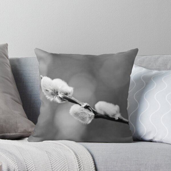 Item preview, Landed on soft. Willow catkins 2026 bw designed and sold by Jouko Lehto Photography.