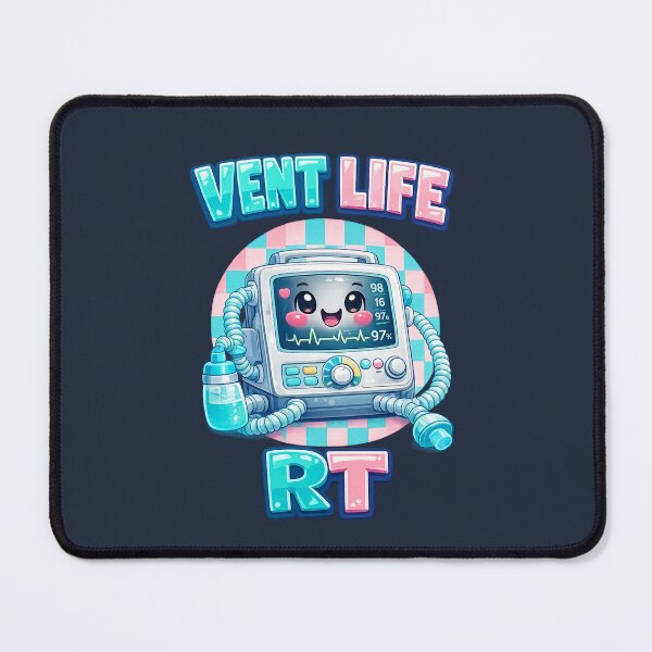 Item preview, Cute Kawaii Ventilator Mascot RT Life Respiratory Therapist Checkerboard Medical Worker Appreciation Week Design designed and sold by ClinicalHubs.