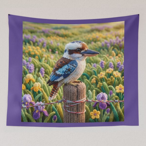 Item preview, Kookaburra Sits on the Old Gum Tree Fence Post designed and sold by Tridentulus.
