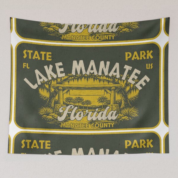 Item preview, Lake Manatee State Park, Manatee County, Florida, badge design designed and sold by Wanderful-roads.