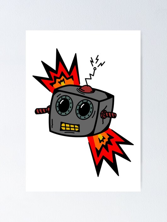 Thumbnail 1 of 3, Poster, Robot designed and sold by Papamoose17.