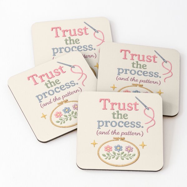Item preview, Trust the Process (and the Pattern) – Cute Embroidery Design designed and sold by blankTeeShirt.