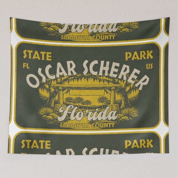 Item preview, Oscar Scherer State Park, Sarasota County, Florida, badge design designed and sold by Wanderful-roads.