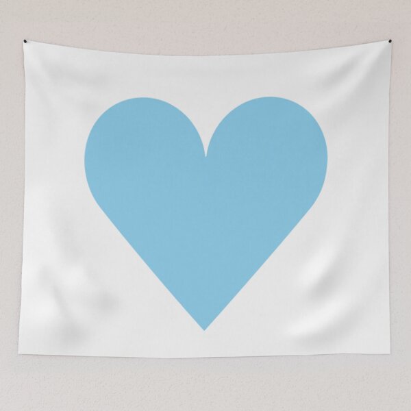 Item preview, Single BABY BLUE LOVE HEART on a WHITE Background designed and sold by RachelMacht.