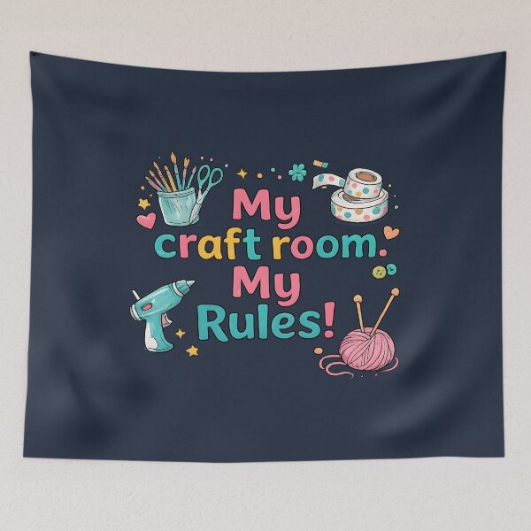 Item preview, My Craft Room My Rules – Cute Colorful Crafting Lover Design designed and sold by blankTeeShirt.
