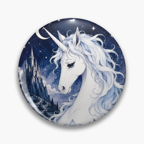 Item preview, Mystical Moonlight Unicorn Fantasy Art | Retro Enchanted Creature Design designed and sold by Kate1art.