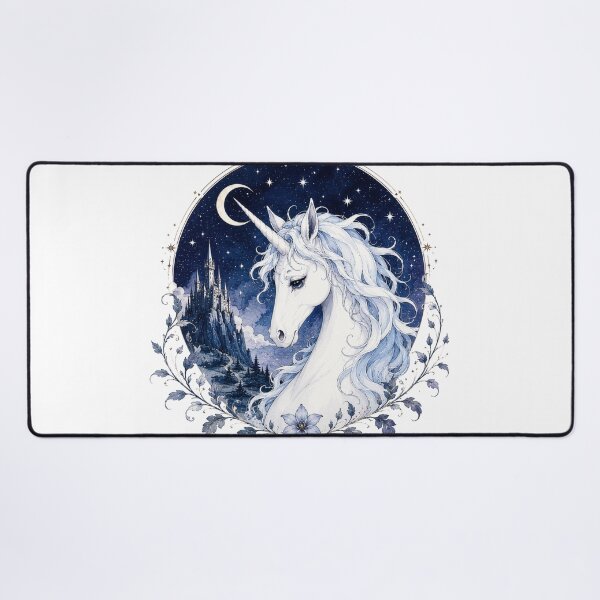 Item preview, Mystical Moonlight Unicorn Fantasy Art | Retro Enchanted Creature Design designed and sold by Kate1art.