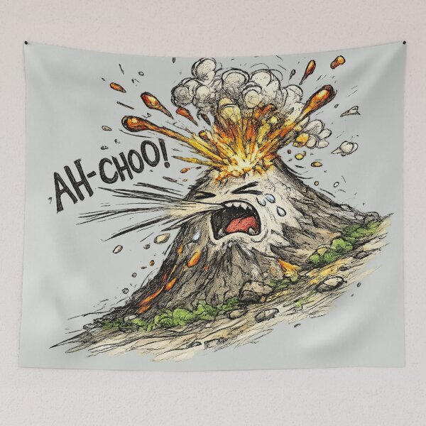 Item preview, Volcano sneezing lava eruption  designed and sold by Prasakro.