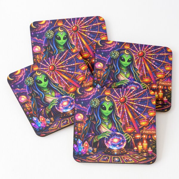 Item preview, Celestia the Ferris Oracle | Cosmic Fortune Teller Alien Art designed and sold by LuxuryApparels.