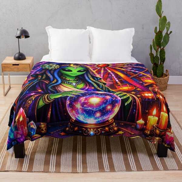Item preview, Celestia the Ferris Oracle | Cosmic Fortune Teller Alien Art designed and sold by LuxuryApparels.