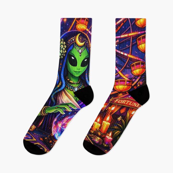 Item preview, Celestia the Ferris Oracle | Cosmic Fortune Teller Alien Art designed and sold by LuxuryApparels.