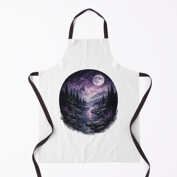 Item preview, Mystic Purple Moon Mountain Landscape | Dreamy Night Forest Aesthetic designed and sold by afr-saad.
