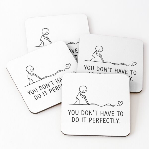 Item preview, Anti Perfectionism Minimalist Design, Anxiety Relief Mindset, Overthinking Gift, Self Compassion Clothing, Mental Health Apparel designed and sold by Kamila Reinar.