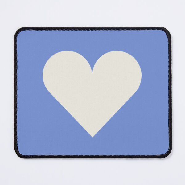Item preview, Single CREAM LOVE HEART on a DANUBE BLUE Background designed and sold by RachelMacht.