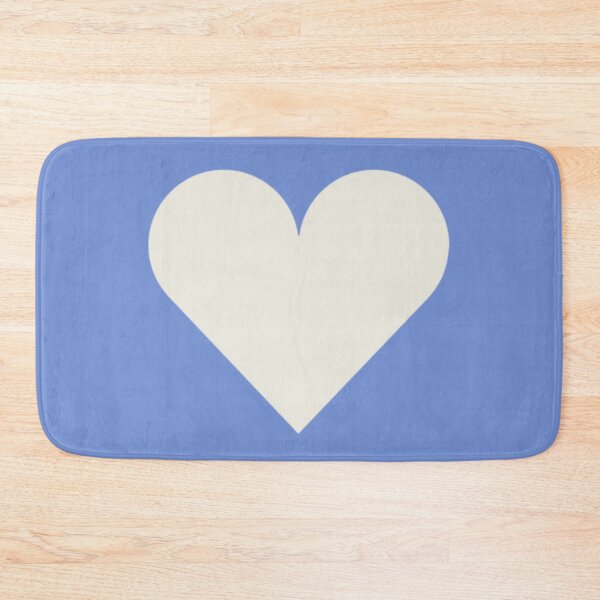 Item preview, Single CREAM LOVE HEART on a DANUBE BLUE Background designed and sold by RachelMacht.