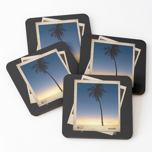 Item preview, Sunset palm tree at Puerto Rico designed and sold by OneKaasarts.