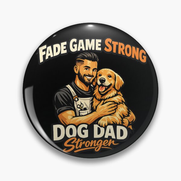 Item preview, Barber Dog Dad – Fade Game Strong Dog Dad Stronger – Golden Retriever Barber Illustration, Clean Fade Haircut Gift for Dog Lovers designed and sold by Ladys-Gents.