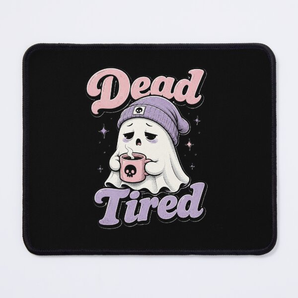 Item preview, “Dead Tired” Cute Ghost Coffee Lover Funny Halloween T-Shirt designed and sold by BlackBoneArt.
