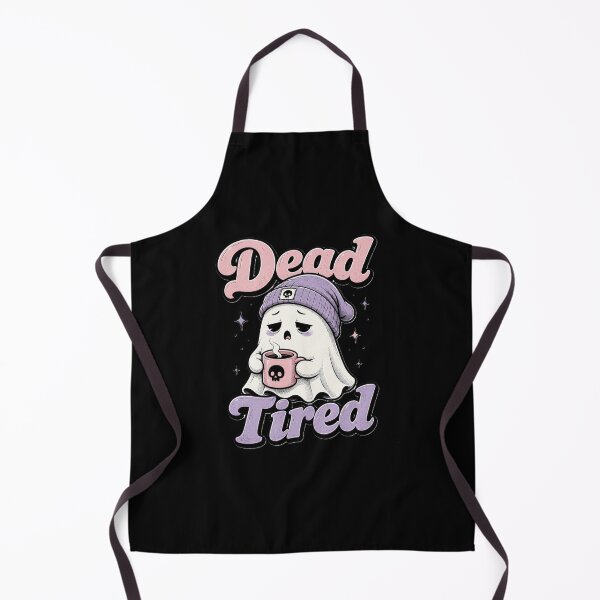 Item preview, “Dead Tired” Cute Ghost Coffee Lover Funny Halloween T-Shirt designed and sold by BlackBoneArt.